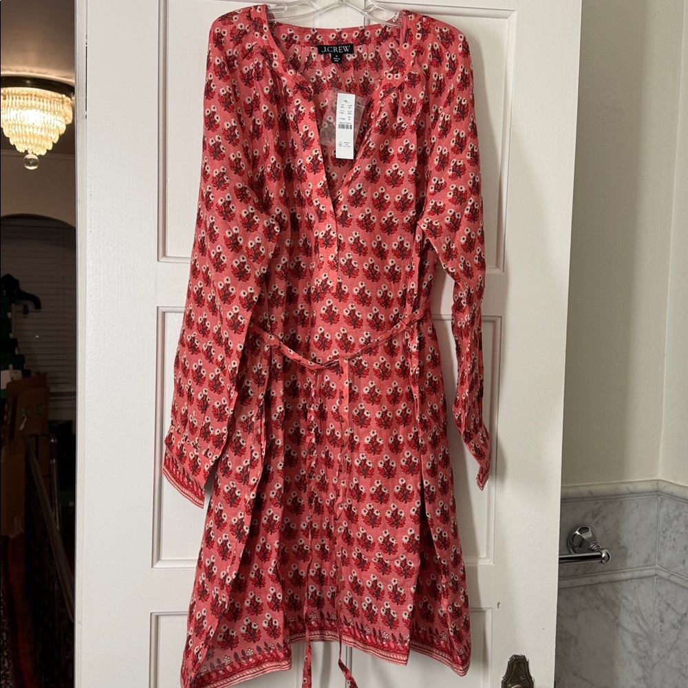 J.Crew Cabana mini dress in block-print ramie CI921 - Picture 6 of 8